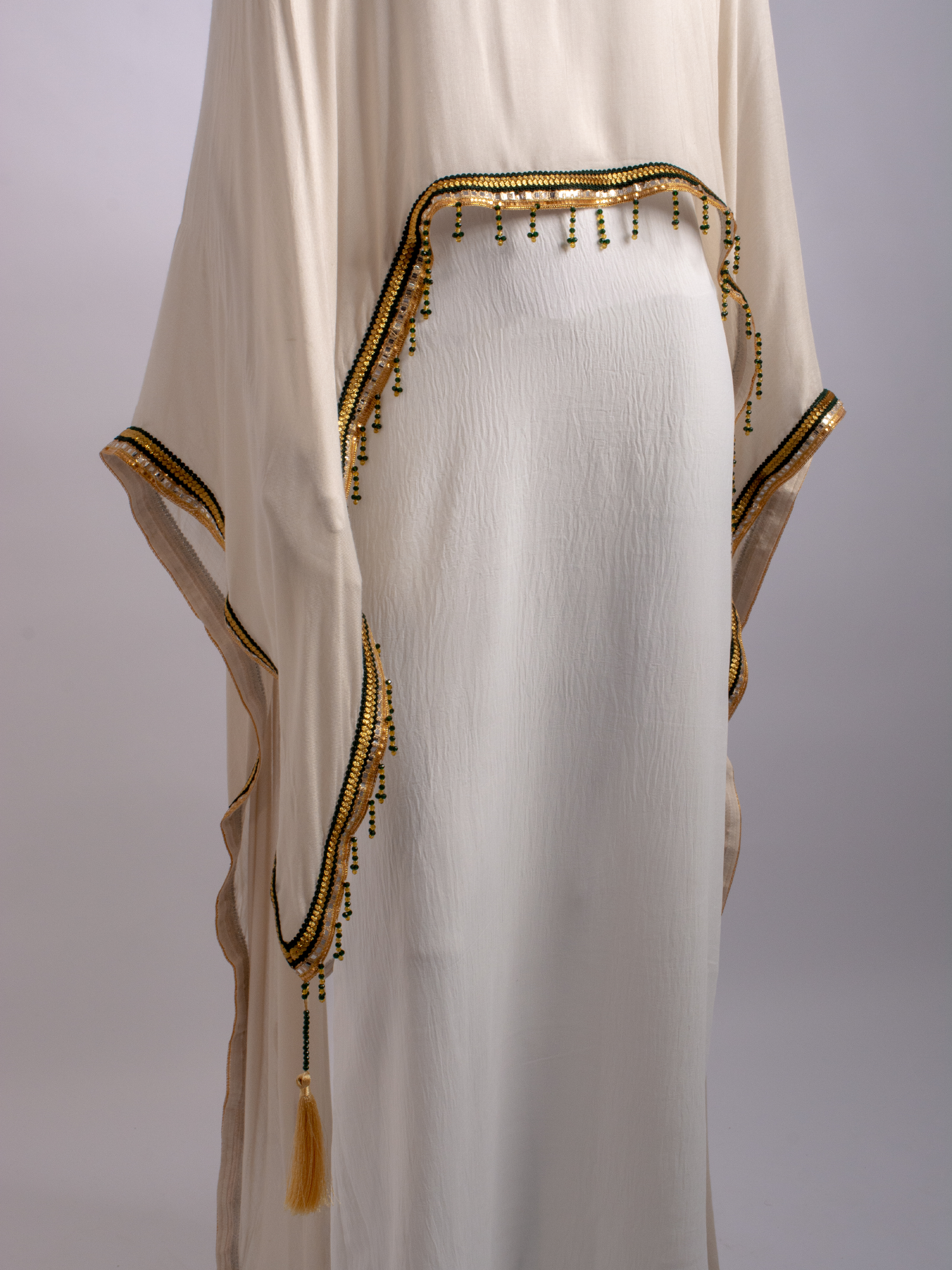 100 % Egyptian Bamboo Embroidered long Poncho