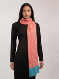 Coral Lagoon Woven Pashmina Wool Scarf