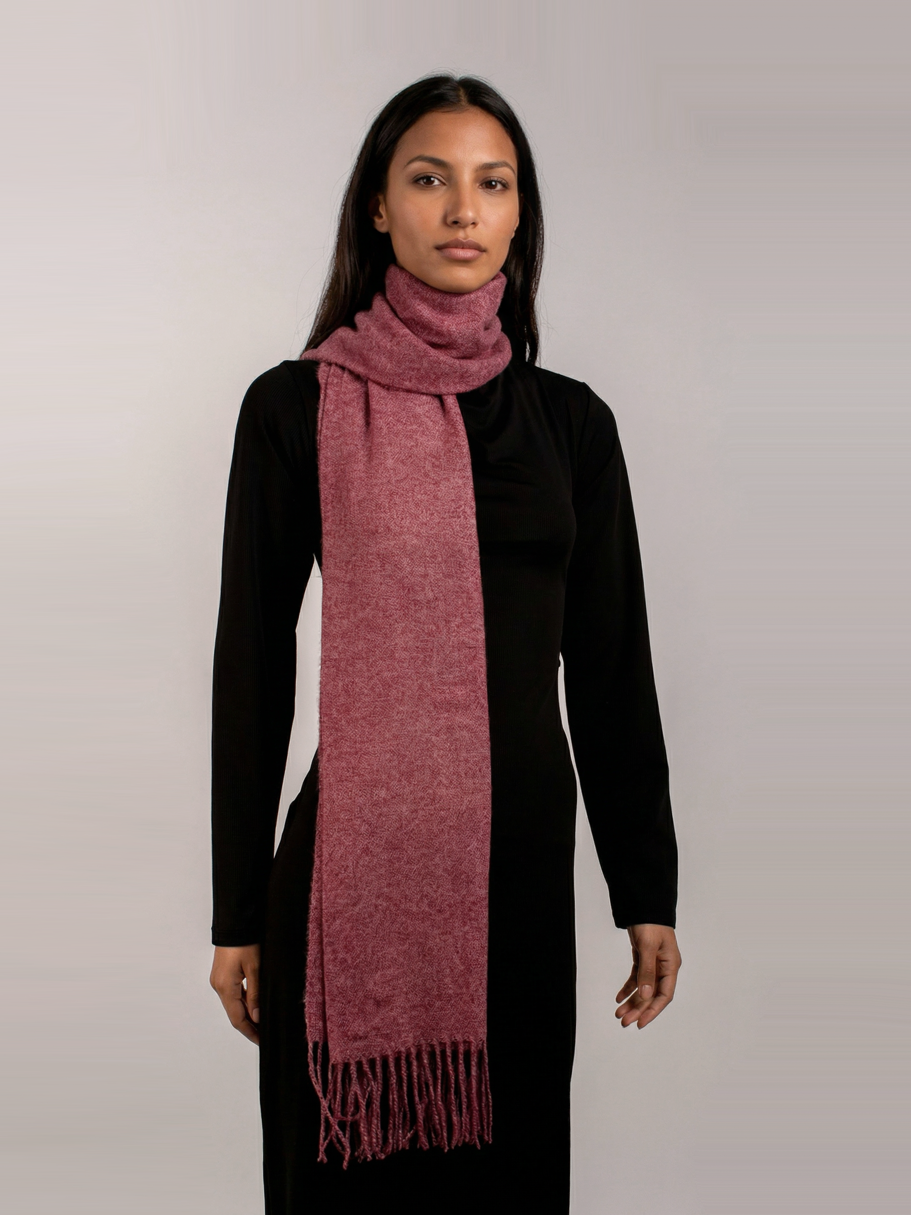Vintage Wine Pashmina Wool Scarf