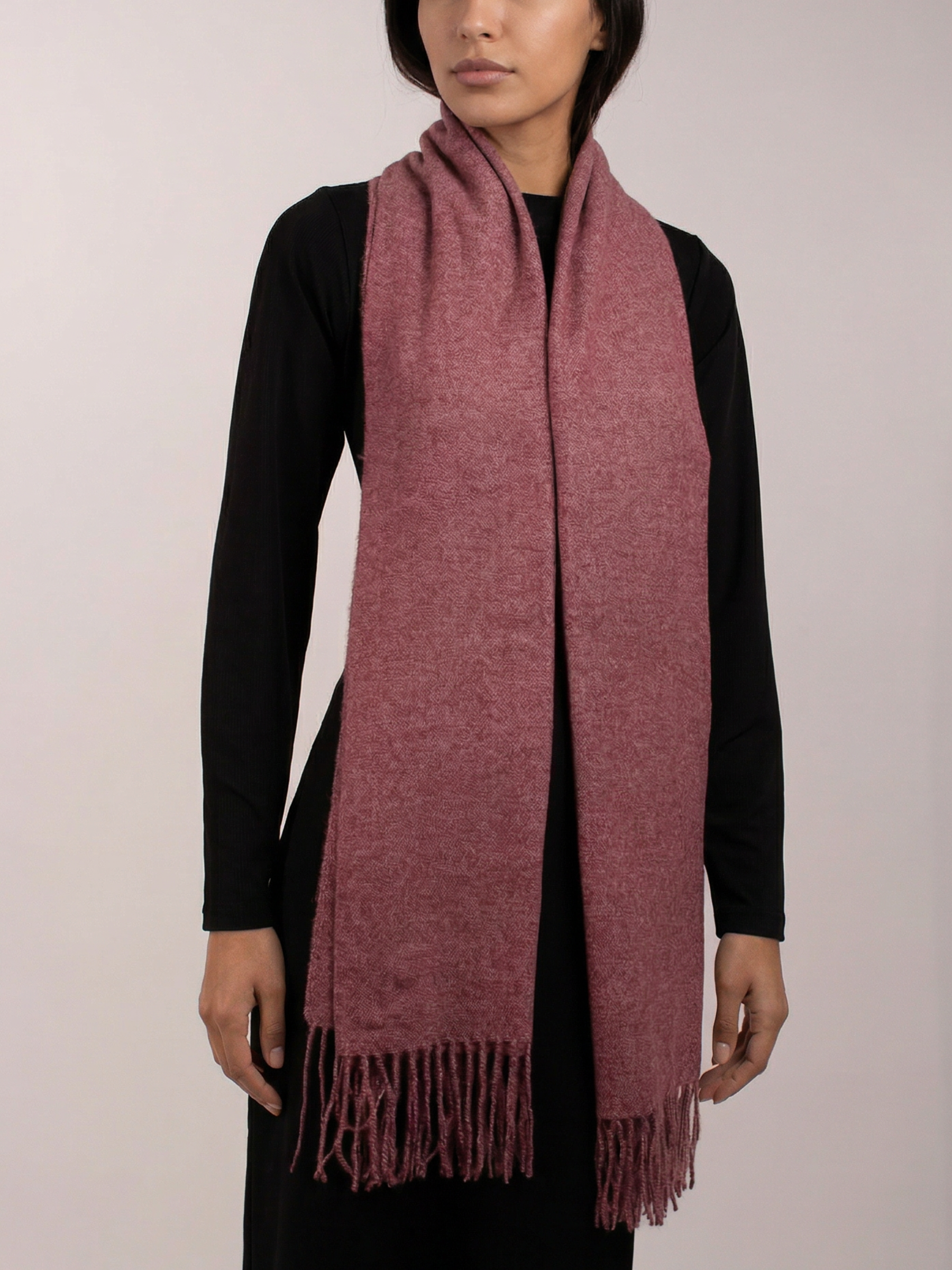 Vintage Wine Pashmina Wool Scarf