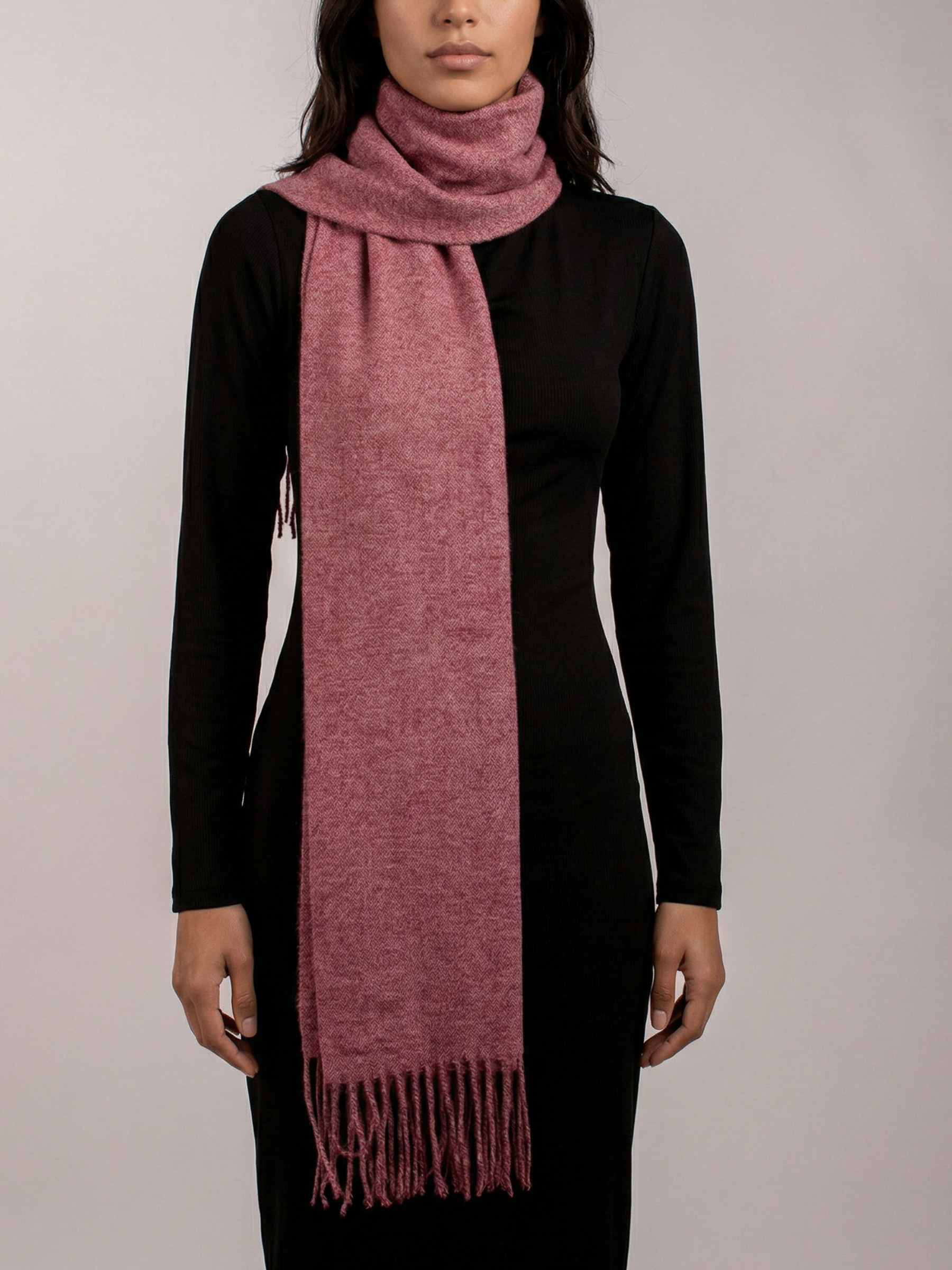 Vintage Wine Pashmina Wool Scarf
