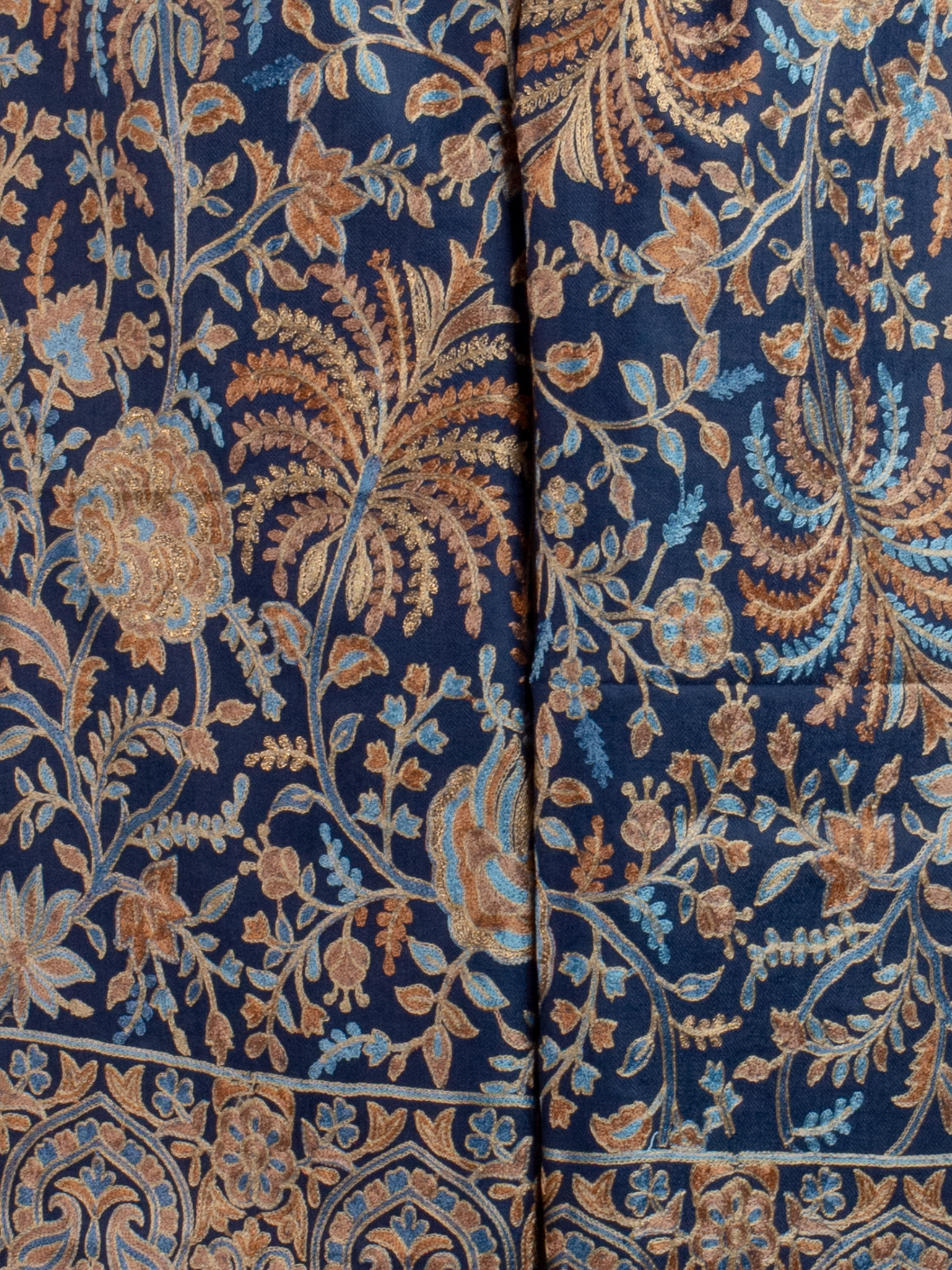 Blue Palms Handmade Embroidered Pashmina Wool Scarf