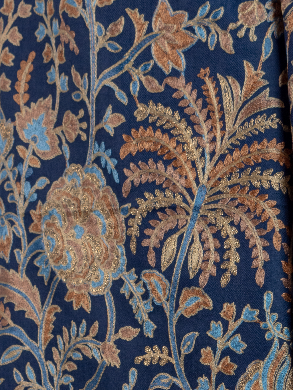 Blue Palms Handmade Embroidered Pashmina Wool Scarf