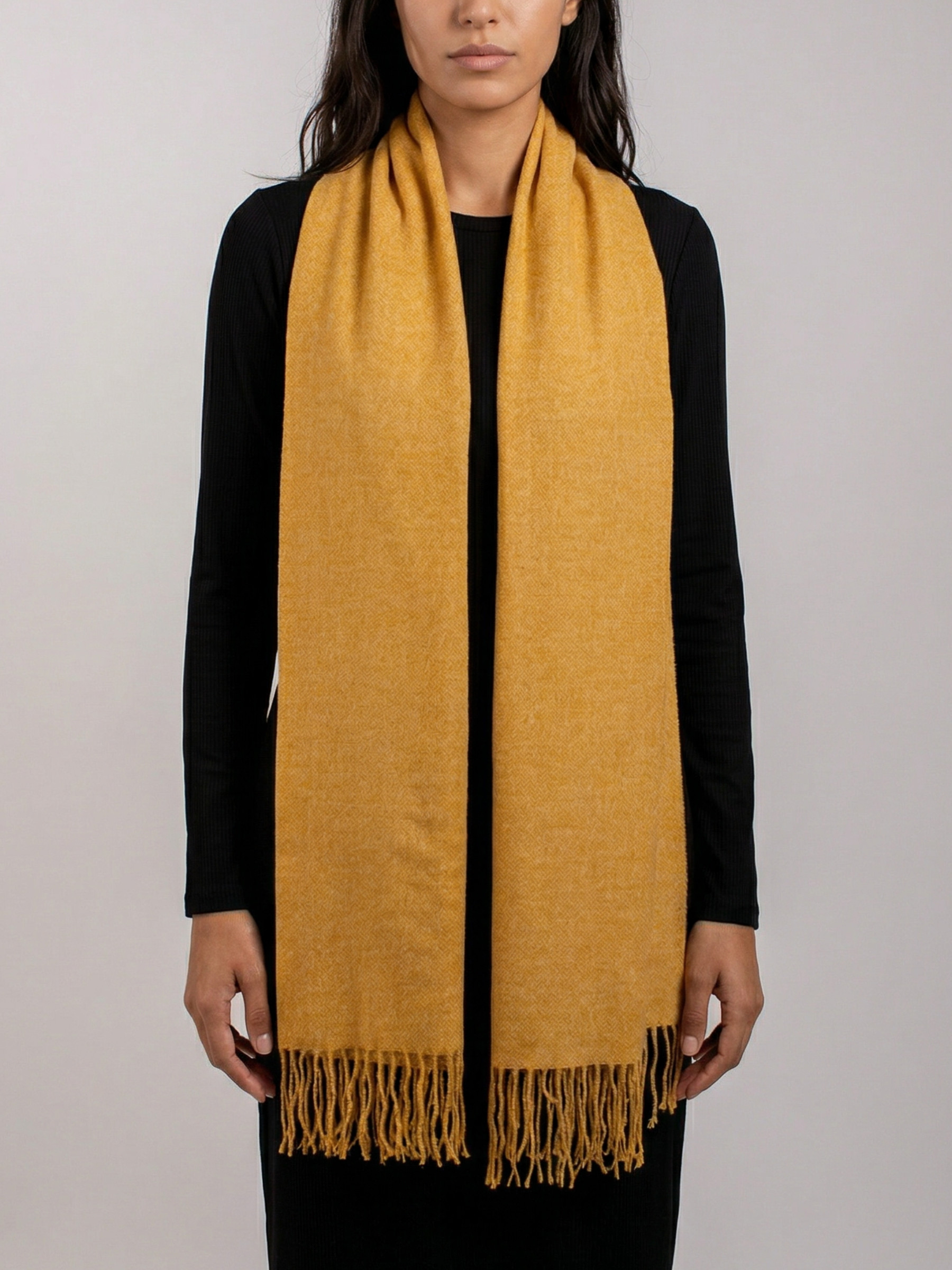 Saffron Gold Pashmina Wool Scarf