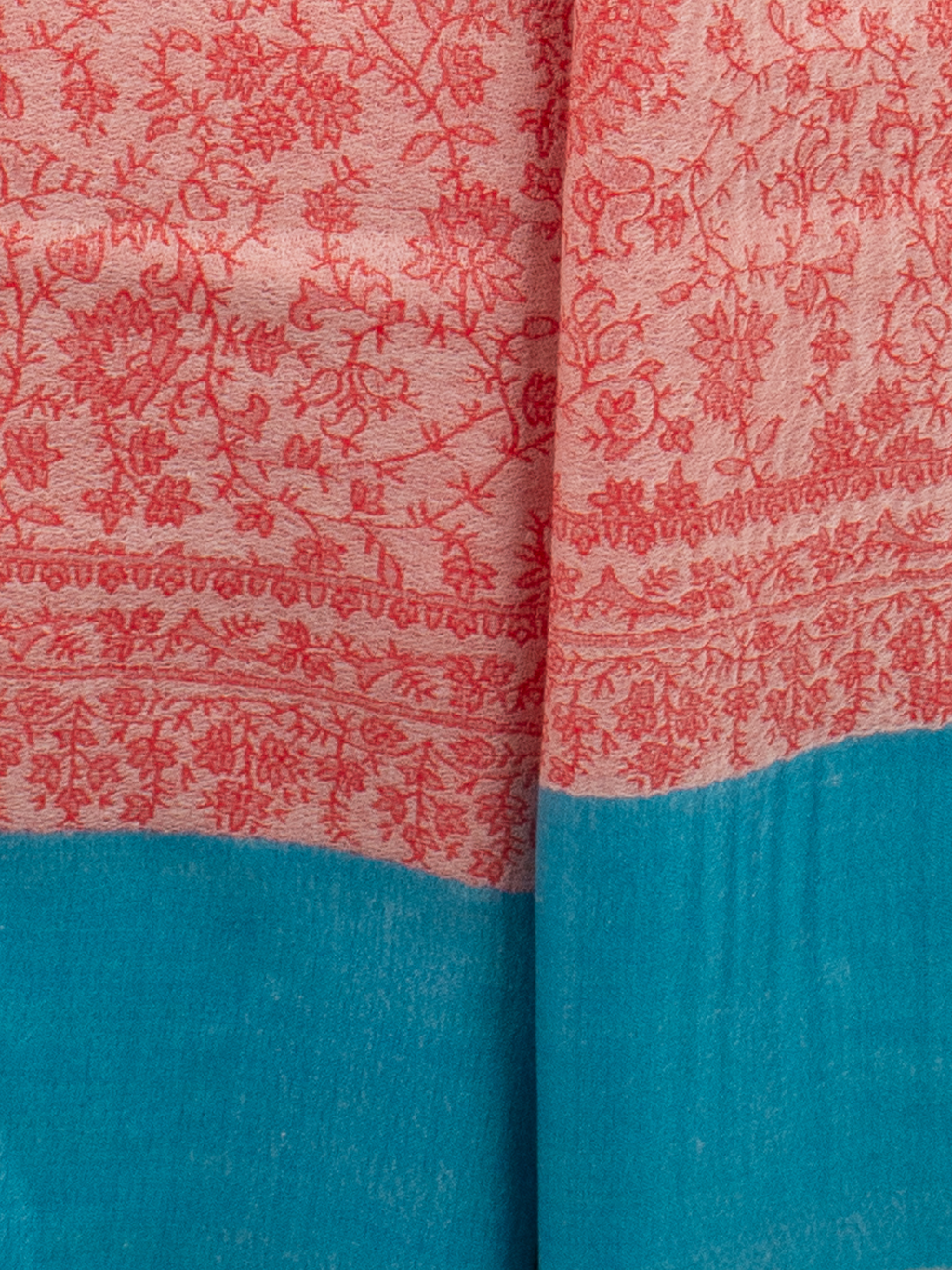 Coral Lagoon Woven Pashmina Wool Scarf