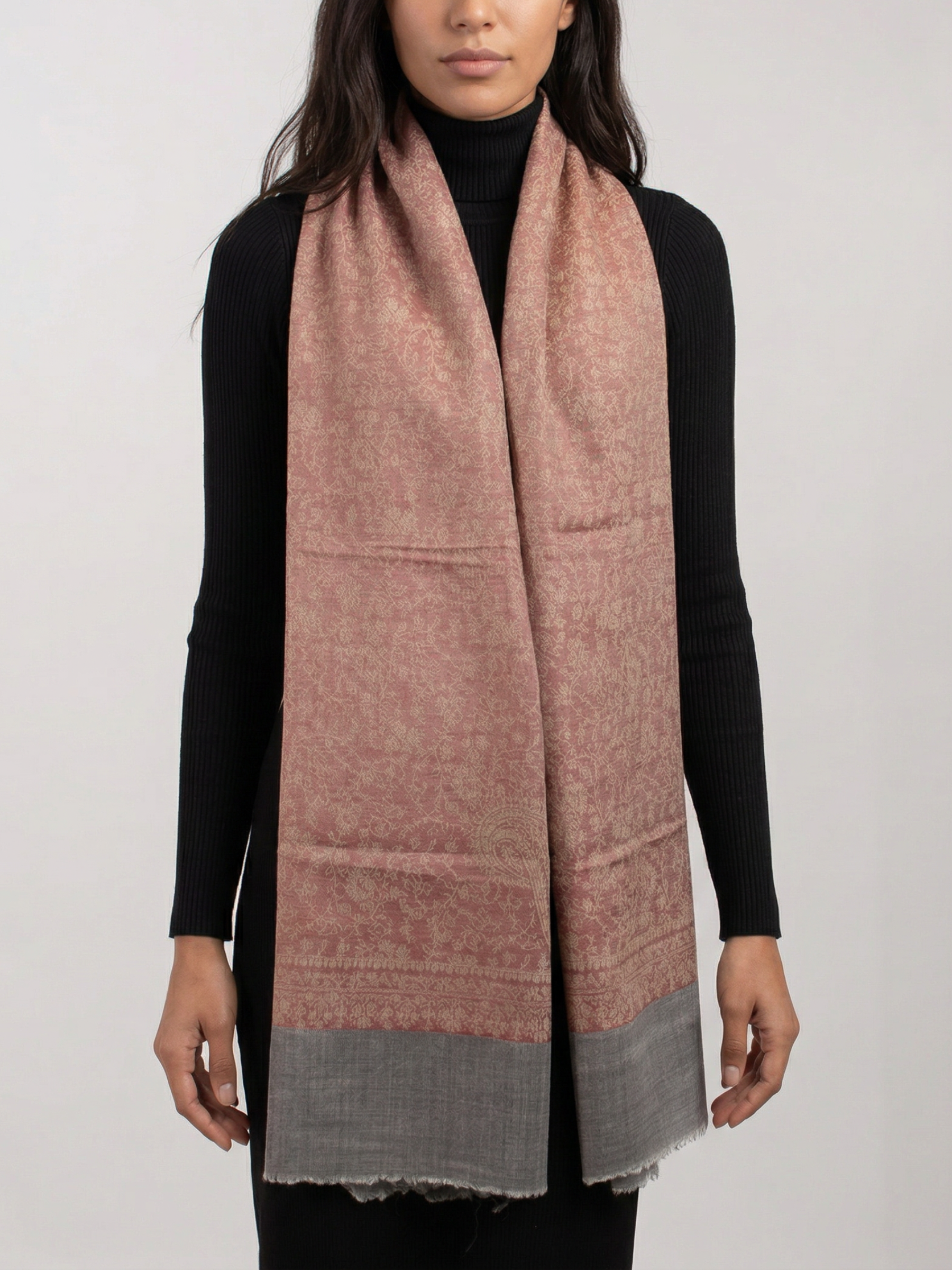 Bronze Smoke Woven Pashmina Wool Scarf