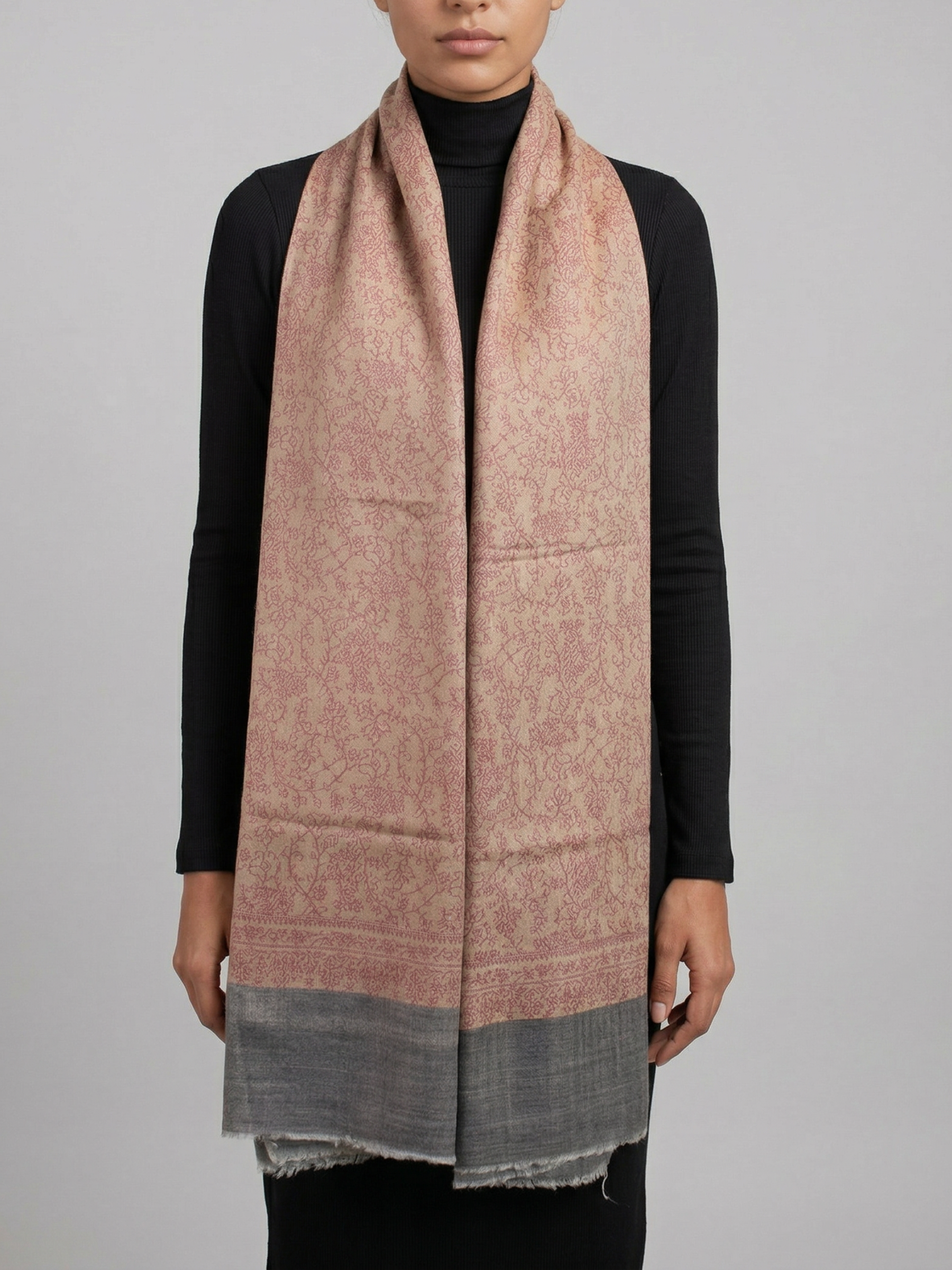 Bronze Smoke Woven Pashmina Wool Scarf