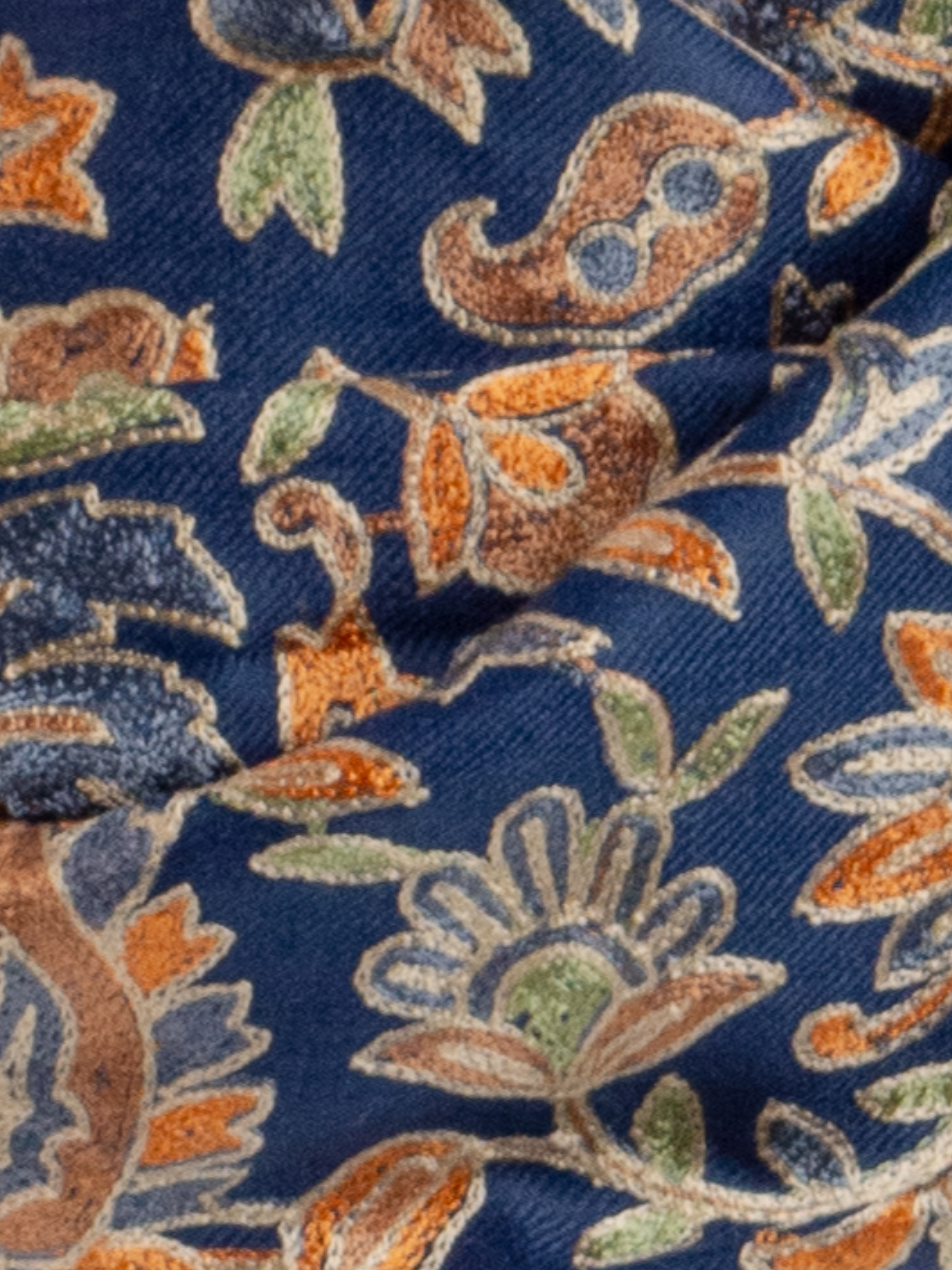 Blue Ornamental Handmade Embroidered Pashmina Wool Scarf