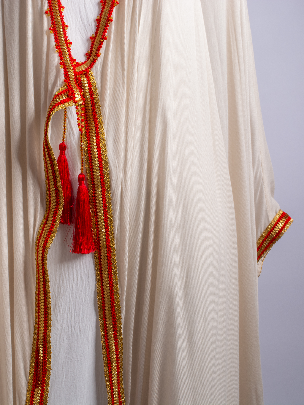 100% Egyptian Bamboo Long bisht with Embroidery