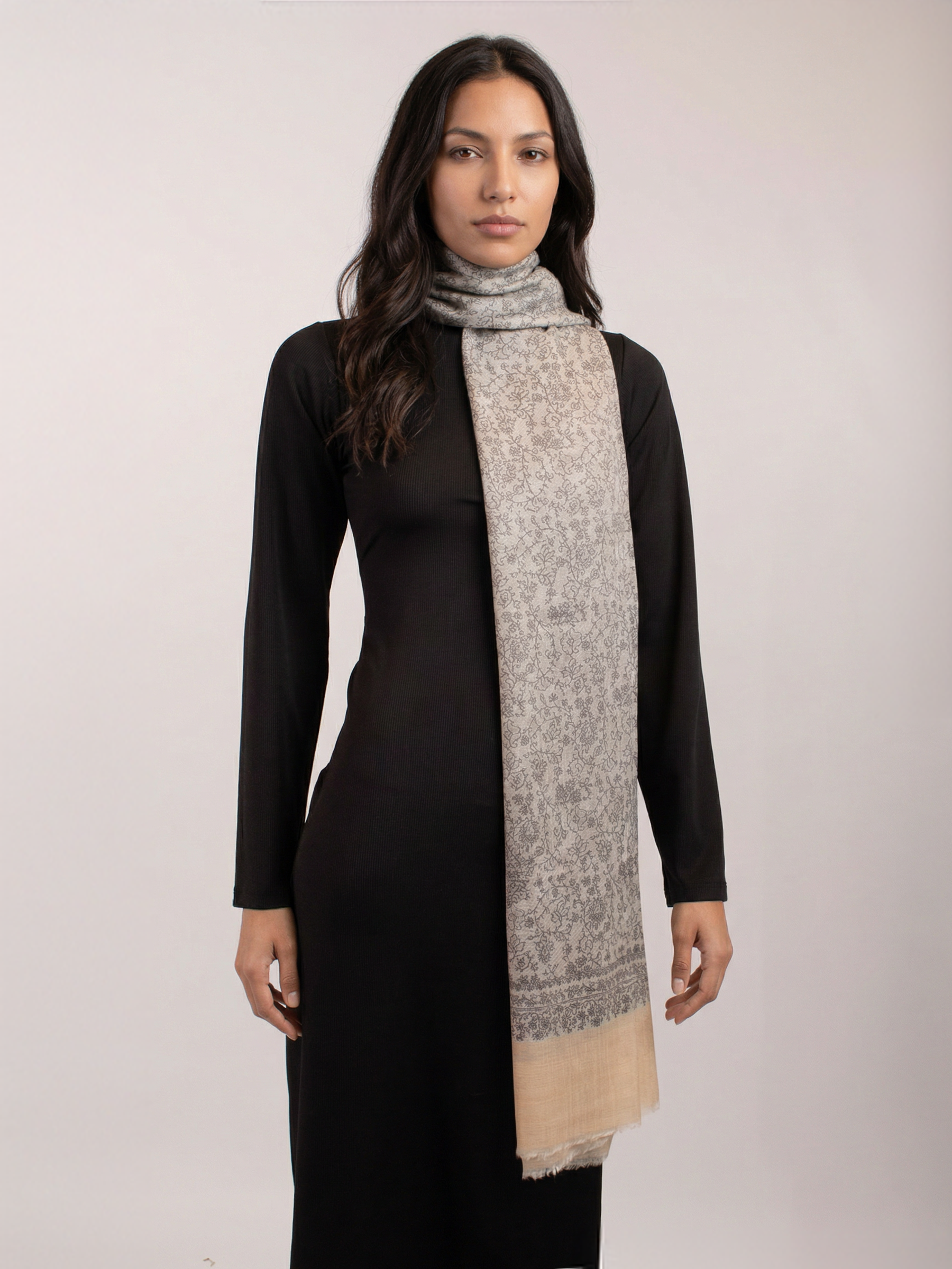 Silver sands Woven Pashmina Wool Scarf