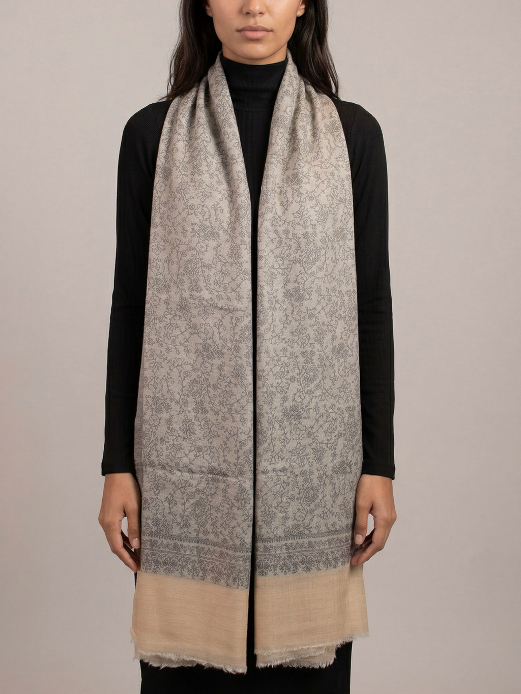 Silver sands Woven Pashmina Wool Scarf
