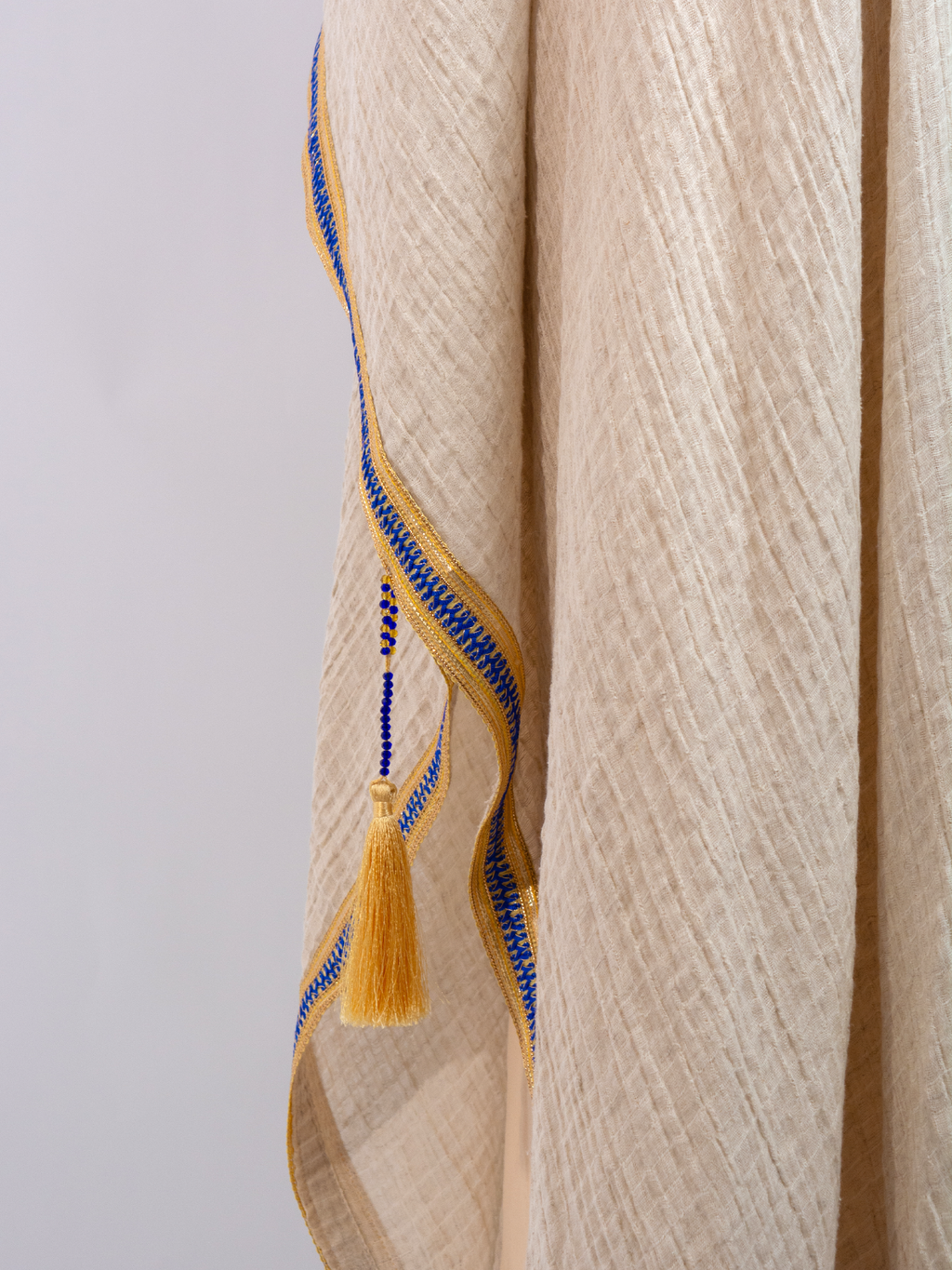 100% Egyptian Crinkled Cotton Long Bisht