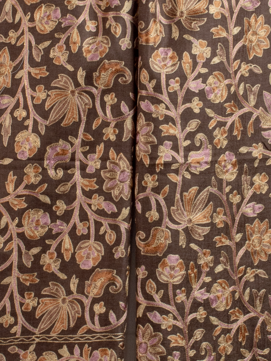 Brown Gardens Handmade Embroidered Pashmina Wool Scarf