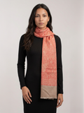 Coral Dunes Woven Pashmina Wool Scarf