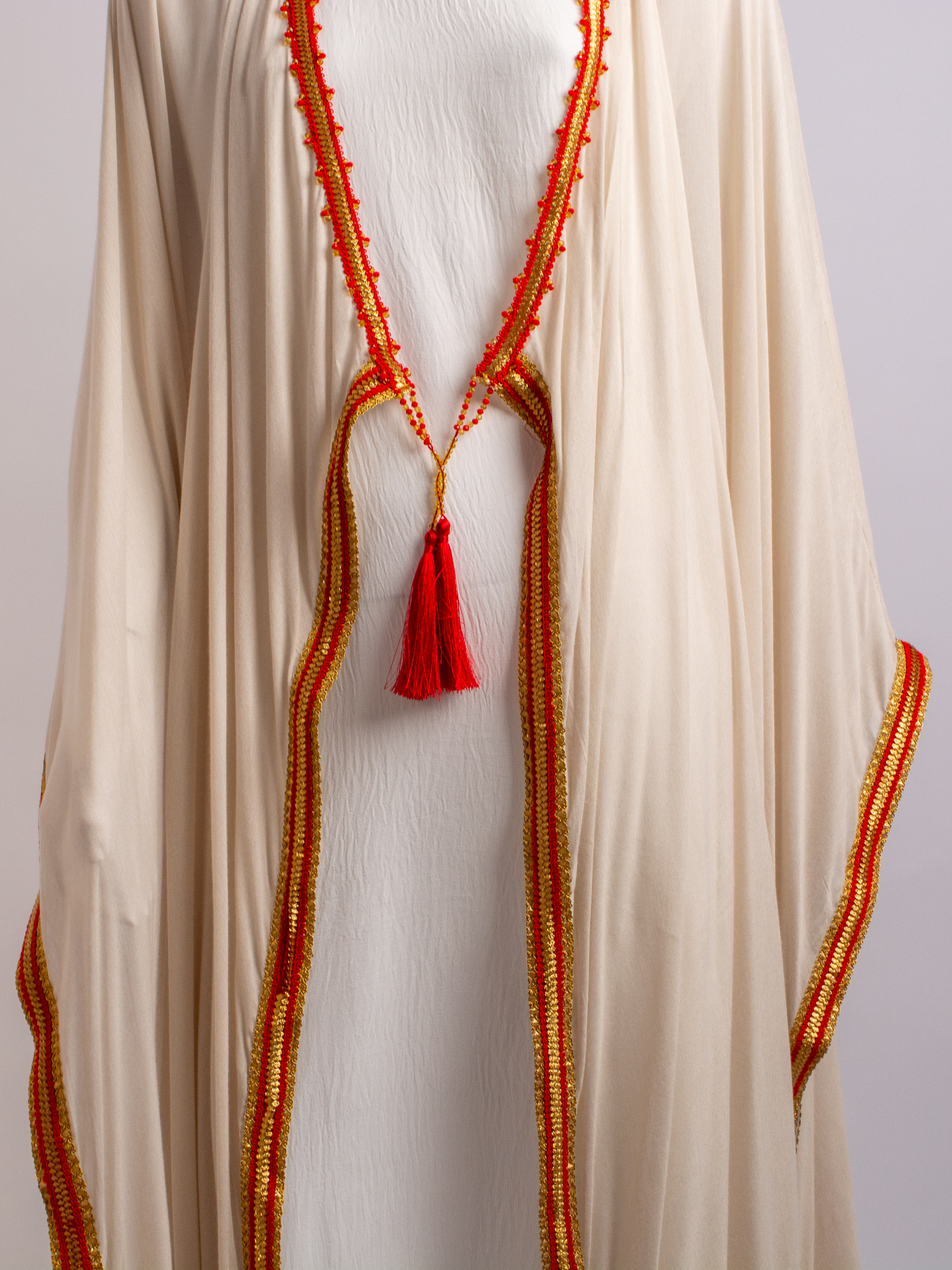 100% Egyptian Bamboo Long bisht with Embroidery