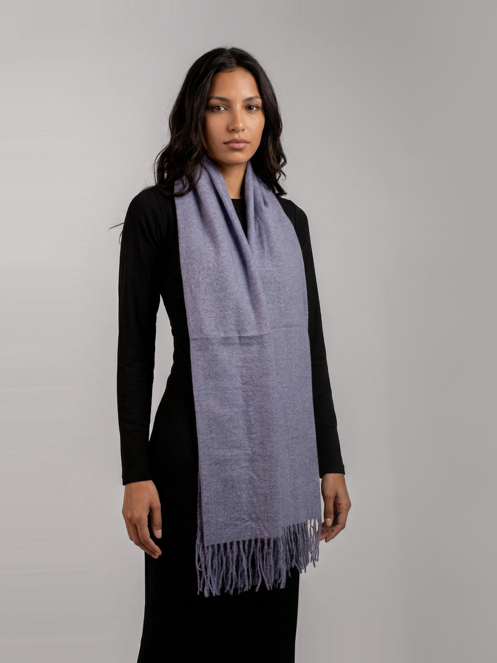 Lavender Ash Pashmina Wool Scarf