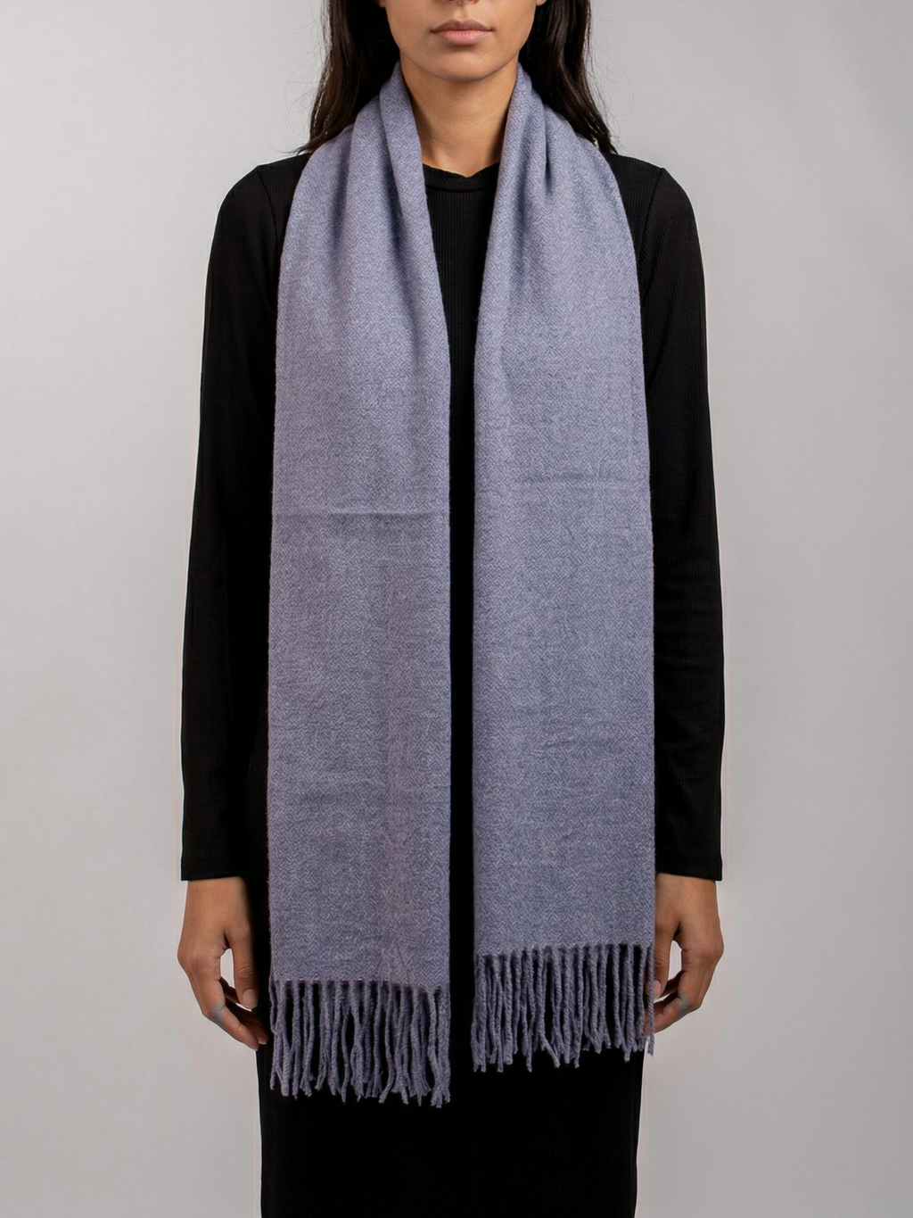 Lavender Ash Pashmina Wool Scarf